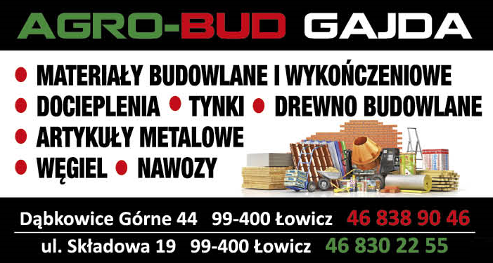 AGRO-BUD GAJDA Dąbkowice Górne Materiały Budowlane i Wykończeniowe / Tynki / Drewno Opałowe / Węgiel