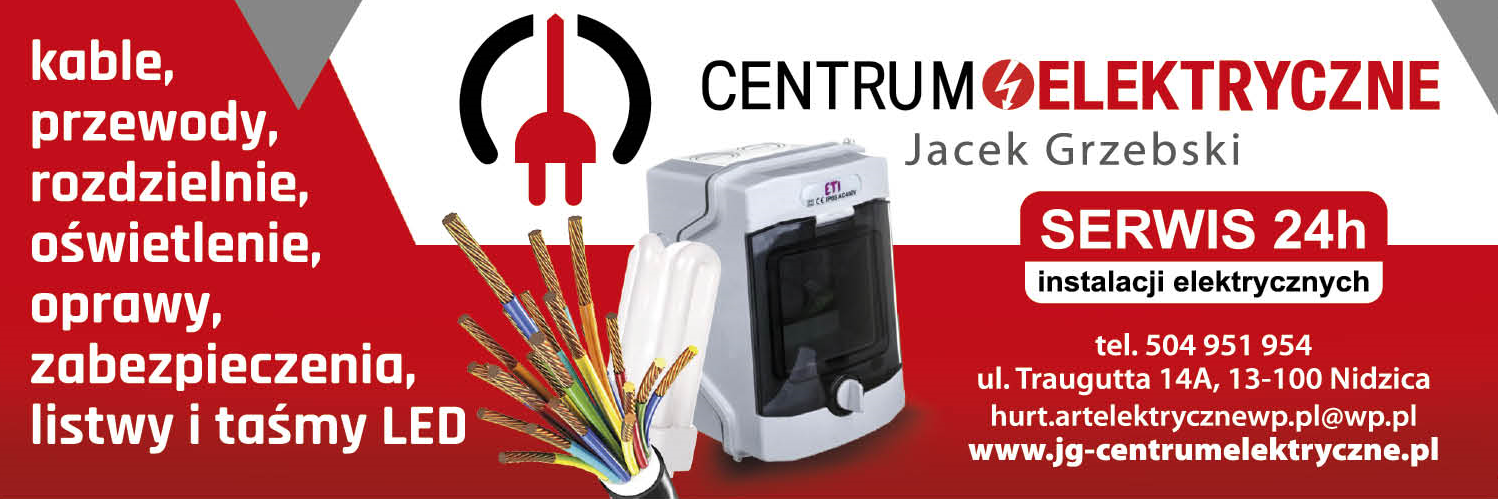 CENTRUM ELEKTRYCZNE Jacek Grzebski Nidzica Kable / Przewody / Rozdzielnie / Oświetlenie