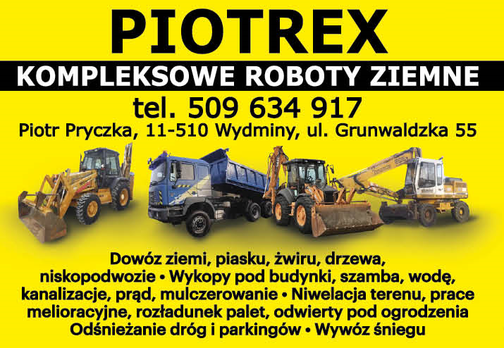 PIOTREX Piotr Pryczka Wydminy Kompleksowe Roboty Ziemne