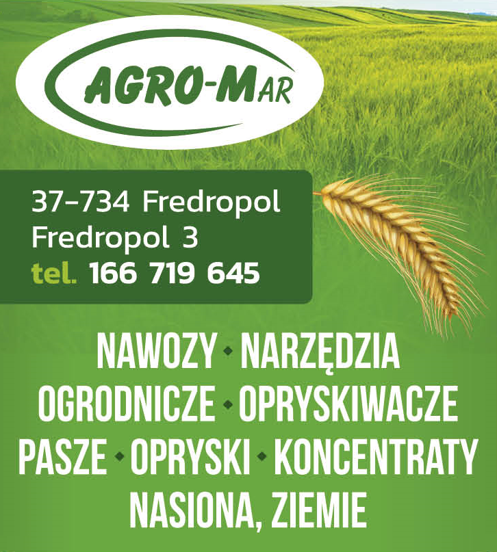 AGRO-MAR Fredropol Nawozy / Narzędzia Ogrodnicze / Opryskiwacze / Pasze / Opryski / Koncentraty