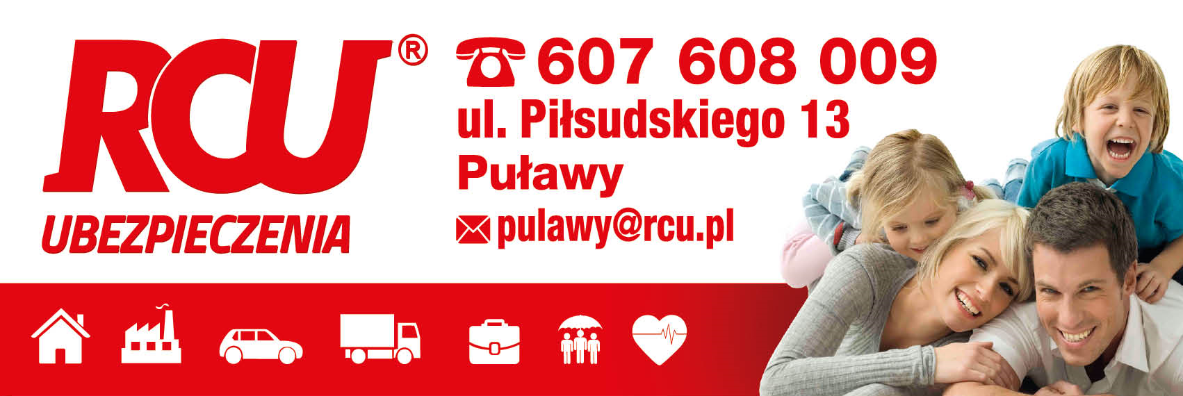 RCU Ubezpieczenia Puławy Komunikacyjne / Życiowe / Nieruchomości / Inne