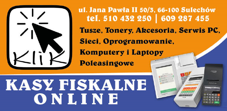 SKLEP KLIK Sulechów Serwis PC / Oprogramowanie / Komputery / Laptopy / Kasy Fiskalne Online