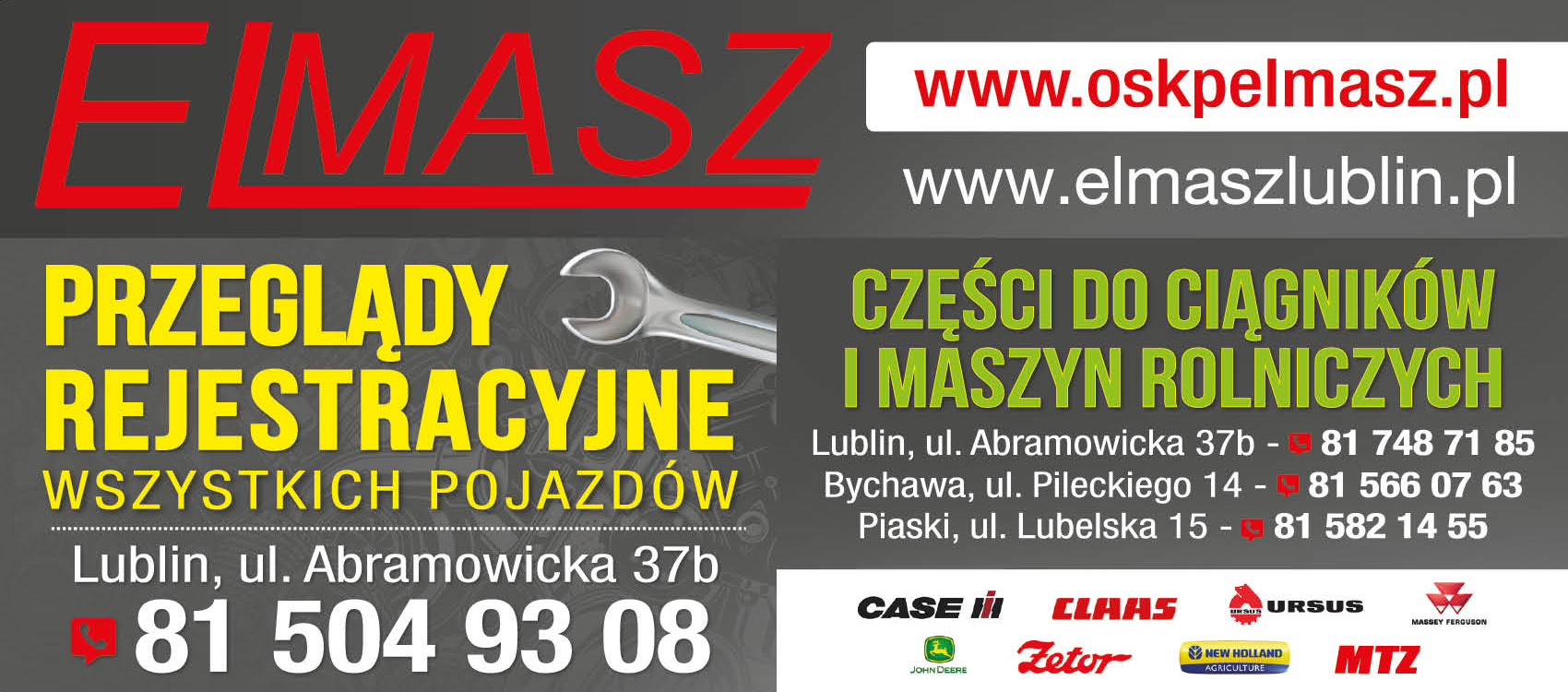 P.H.U. ELMASZ Lublin Części Do Ciągników i Maszyn Rolniczych / OSKP ELMASZ Przeglądy Rejestracyjne