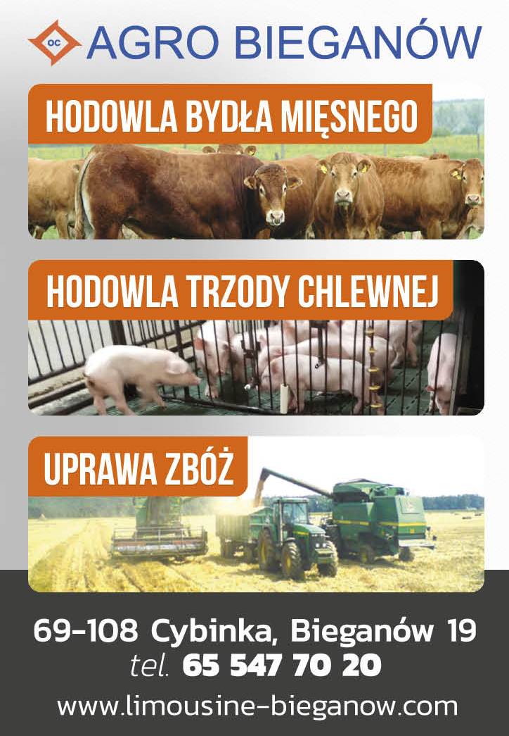 AGRO BIEGANÓW Sp. z o.o. Hodowla Bydła Mięsnego / Hodowla Trzody Chlewnej / Uprawa Zbóż