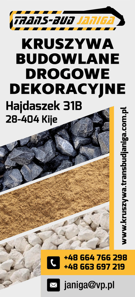 Trans-Bud Janiga, Hajdaszek - kruszywa budowlane i dekoracyjne