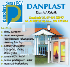 DANPLAST Daniel Rózik Okna z PCV Lipno Hurtownia Budowlana