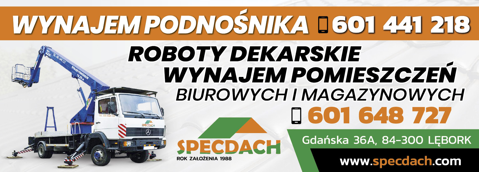 Specdach - usługi dekarskie, pogotowie dekarskie 24h, wynajem podnośnika koszowego