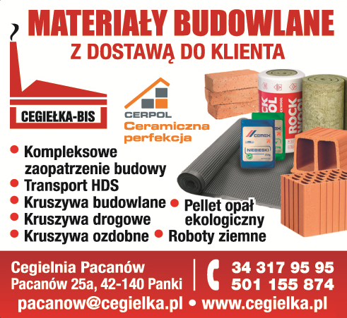 CEGIEŁKA-BIS Cegielnia w Pacanowie  Materiały Budowlane z Dostawą Do Klienta