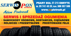 SERWIS OPON Adam Pietrzak Obryte  Serwis i Sprzedaż Ogumienia