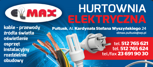 FHU "ELMAX" Hurtownia Elektryczna Pułtusk  Kable / Przewody / Oświetlenie / Źródła Światła