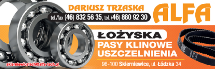 Łożyska, pasy klinowe, uszczelnienia - ALFA Dariusz Trzaska Skierniewice