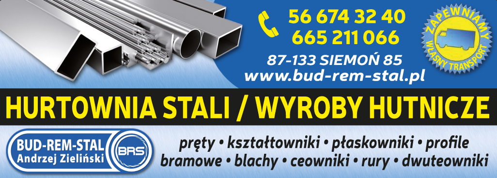 BUD-REM-STAL Andrzej Zieliński Siemoń  Hurtownia Stali / Wyroby Hutnicze